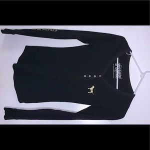 Pink Victoria Secret black thermal long sleeve